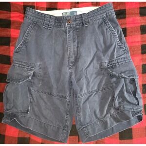 Polo Jeans Co Ralph Lauren Shorts Men's 32 Navy Heavy Cotton Cargo Y2K Vintage